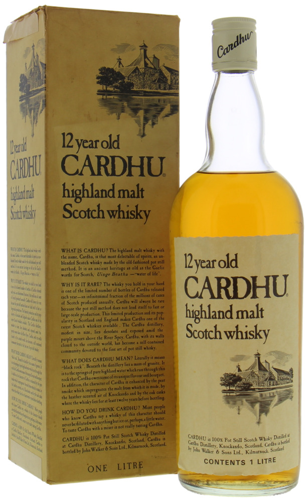 Cardhu - 12 Years Old Highland Malt Scotch Whisky Old White Label no ABV NV