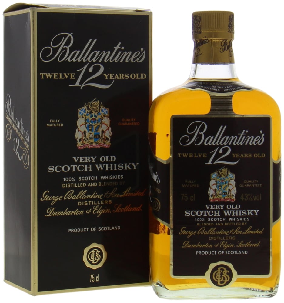 Ballantines - 12 Years Old Very Old Scotch Whisky 43% NV