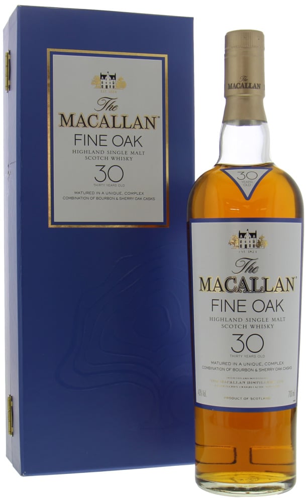 Macallan - 30 Years Old Fine Oak 43% NV In Original Box, Damaged on the side 10103