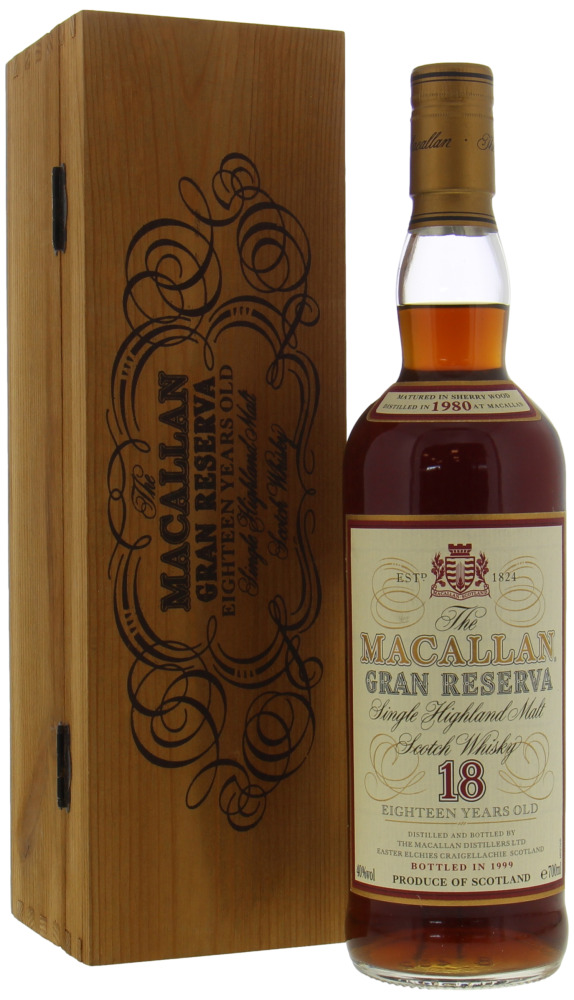 Macallan - 1980 Gran Reserva Sherry Wood 40% 1980 In Original Wooden Case 10103