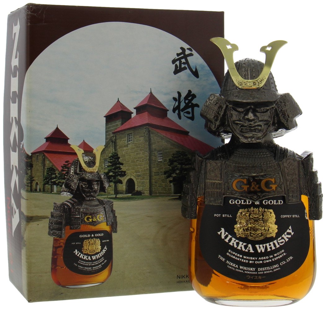 Nikka - Gold & Gold Samurai Bottle 43% NV In Original Box, slightly damged 10103