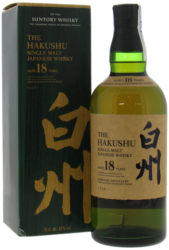 Hakushu - 18 Years Old Single Malt Whisky 43% NV In Original Box, Slichtly Damaged 10103