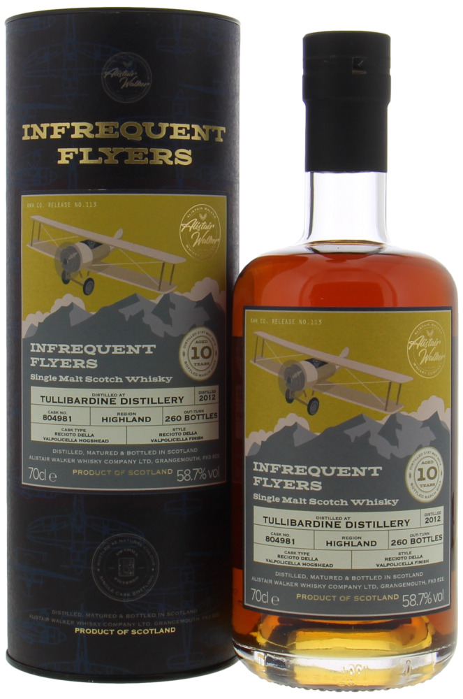 Tullibardine - 10 Years Old Infrequent Flyers Cask 804981 58.7% 2012 In Original Container