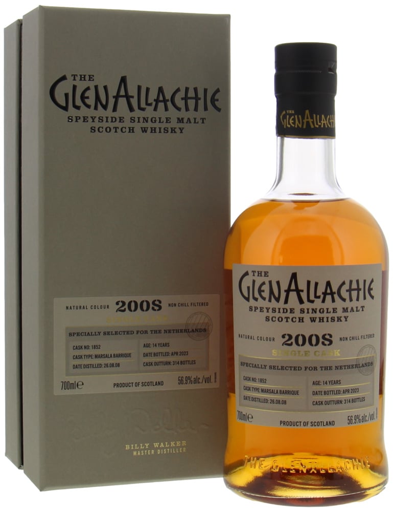 Glenallachie - 14 Years Old Bottled for The Netherlands Cask 1852 56.9% 2008