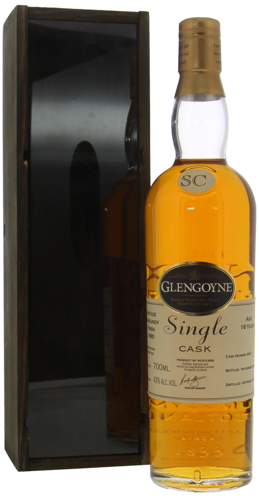 Glengoyne - 16 Years Old Burgundy Finish Cask 90911 43% 1990 In Original Box, Lower Filling 10104