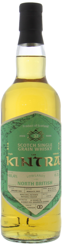 North British - 32 Years Old Kintra Whisky Single Cask Collection Cask 200324 48.4% 1991 Perfect