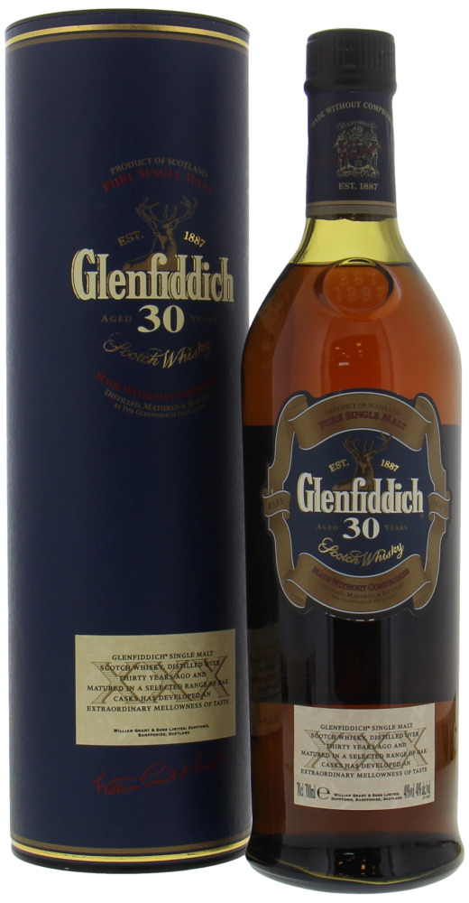 Glenfiddich - 30 Years Old XXX 40% NV In Original Container, low filling 10109