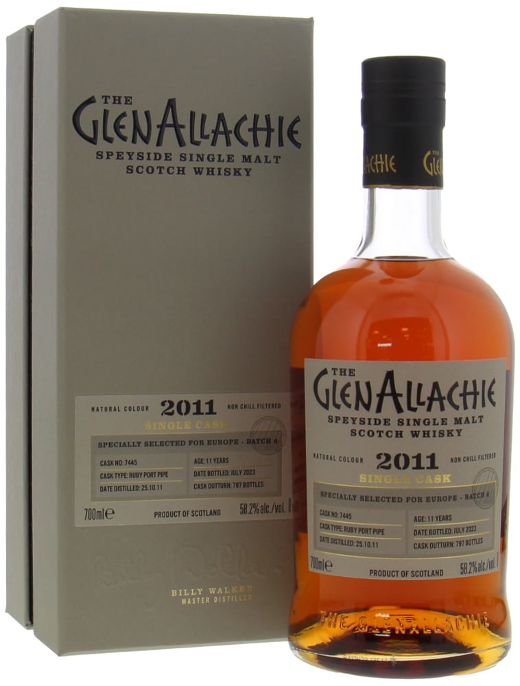 Glenallachie - Single Cask for Europe Batch 6 Cask 7445 11 Years Old 58.2% 2011 In Original Box