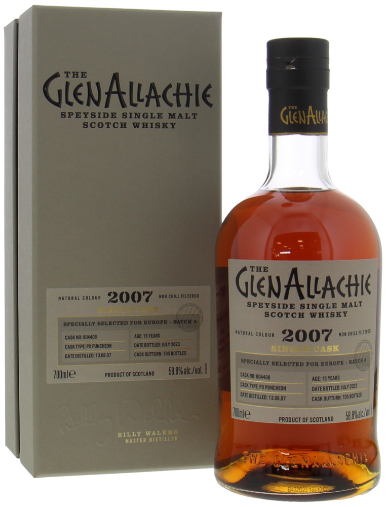 Glenallachie - Single Cask for Europe Batch 6 Cask 804408 15 Years Old 58.8% 2007 In Original Box