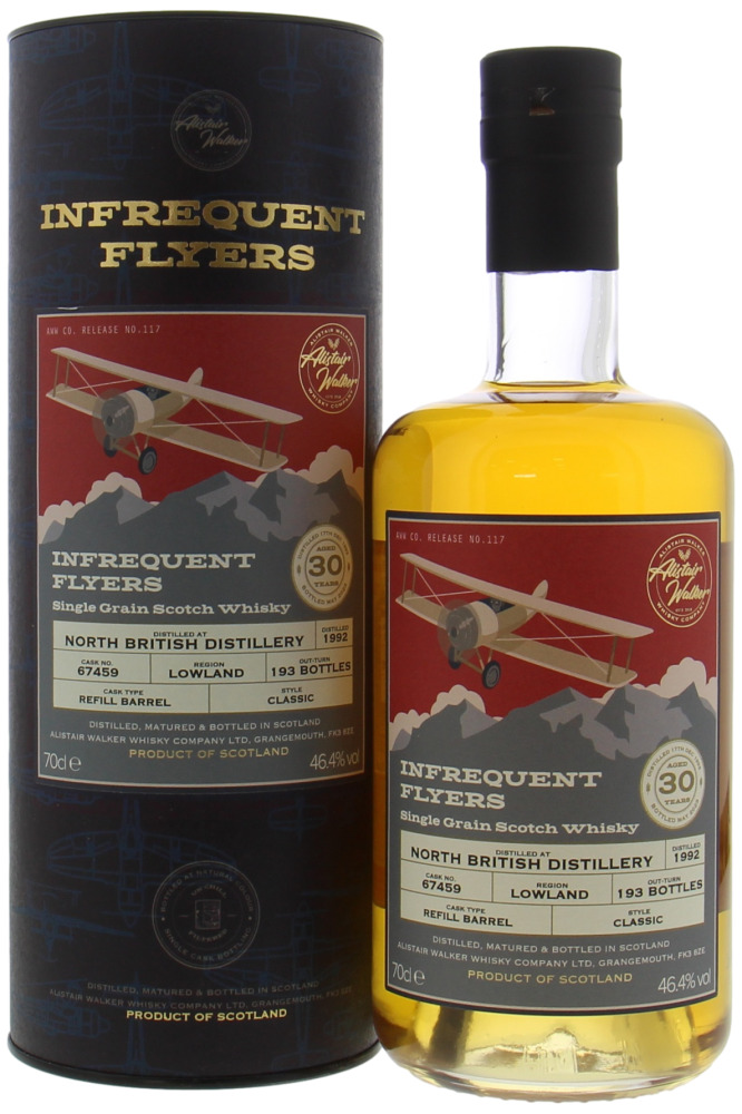 North British - 30 Years Old Infrequent Flyers Cask 67459 46.4% 1992 In Original Container