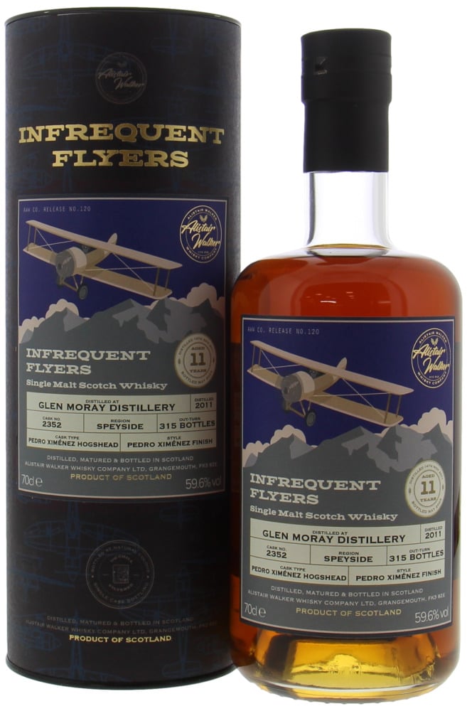 Glen Moray - 11 Years Old Infrequent Flyers Cask 2352 59.6% 2011 In Original Container