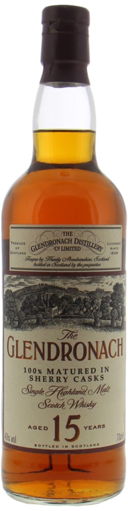 Glendronach - 15 Years Old 100% Matured in Sherry Casks 40% NV No Original Box Included 10115