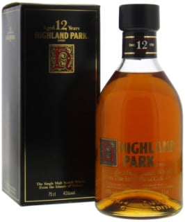 Highland Park - 12 Years Old Dumpy Bottle Screen printed label 40% NV
