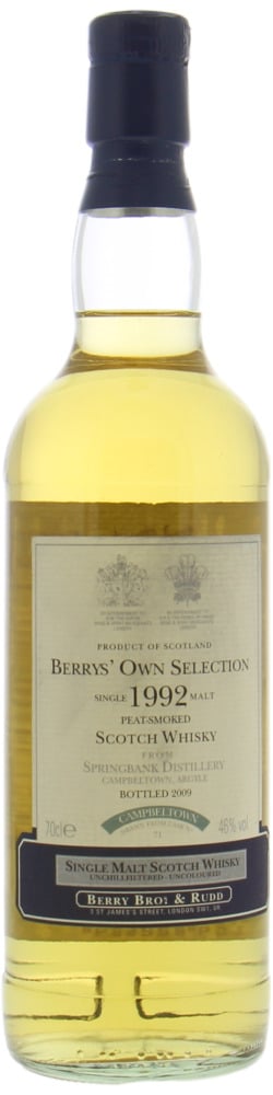 Springbank - 16 Years Old Berrys' Own Selection Cask 71 46% 1992 10118