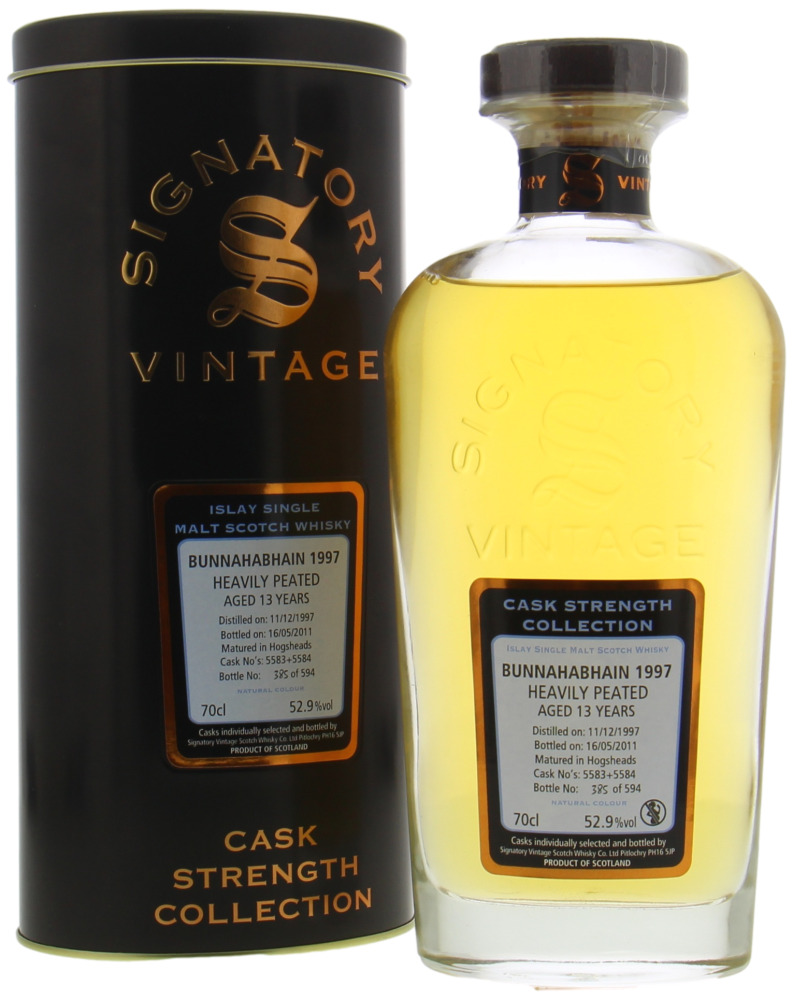 Bunnahabhain - 13 Years Old Signatory Vintage Cask Strength Collection Cask 5583 & 5584 52.9% 1997 In Original Container 10118