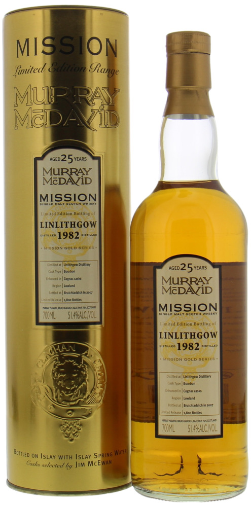 Linlithgow - 25 Years Old Mission Gold 51.4% 1982 In Original Container 10118