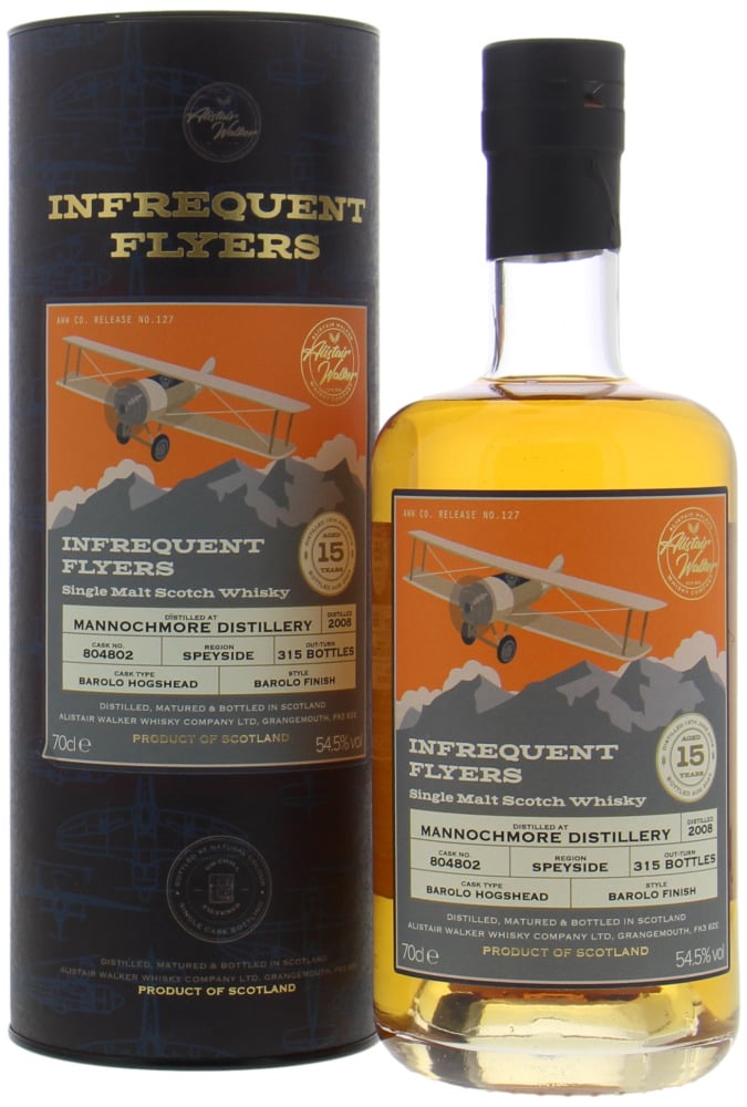 Mannochmore - 15 Years Old Infrequent Flyers Cask 804802 54.5% 2008 In Original Box