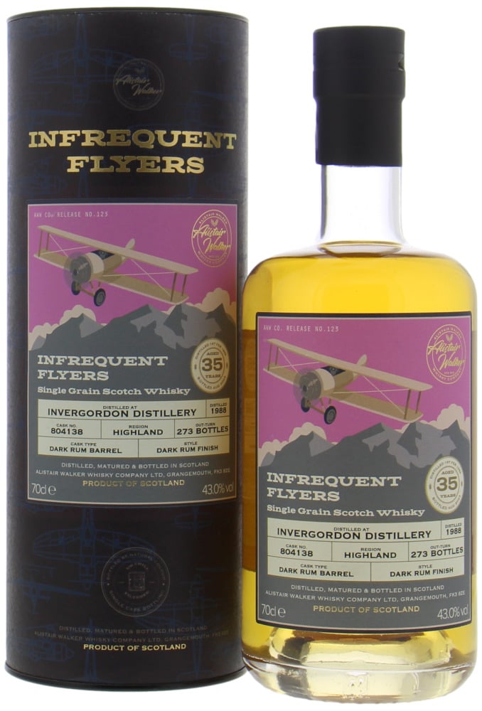 Invergordon - 35 Years Old Infrequent Flyers Cask 804138 43% 1988 In Original Box