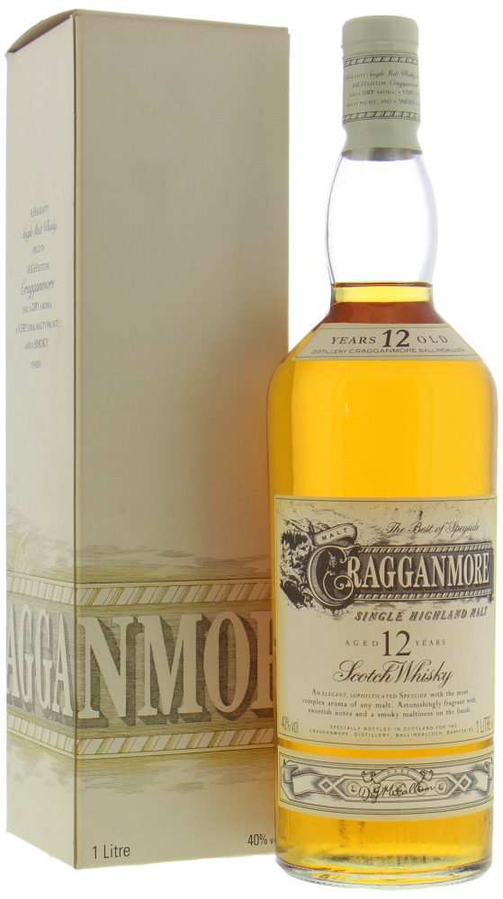 Cragganmore - 12 Years Old two-part label 40% NV In Original Box