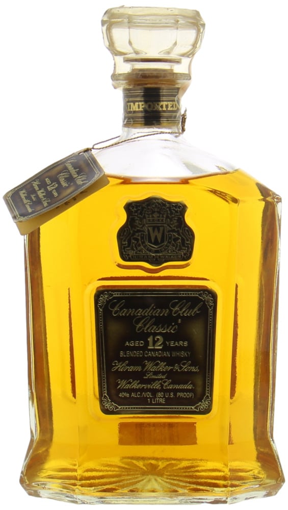 Hiram Walker - 12 Years Old Canadian Club Classic 40% NV No Original Box Included, Mid Shoulder