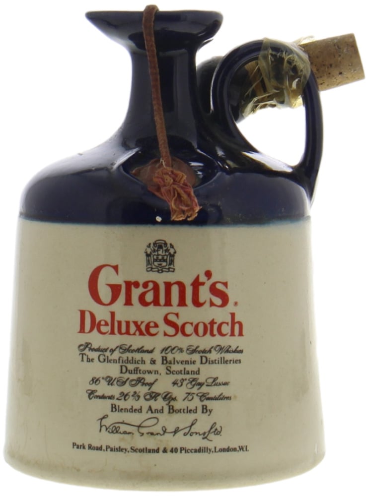 William Grant & Sons Limited  - Grant's Deluxe Scotch Ceramic Decanter 43% NV No Original Box Included, Lower Filling (1280 Grams)