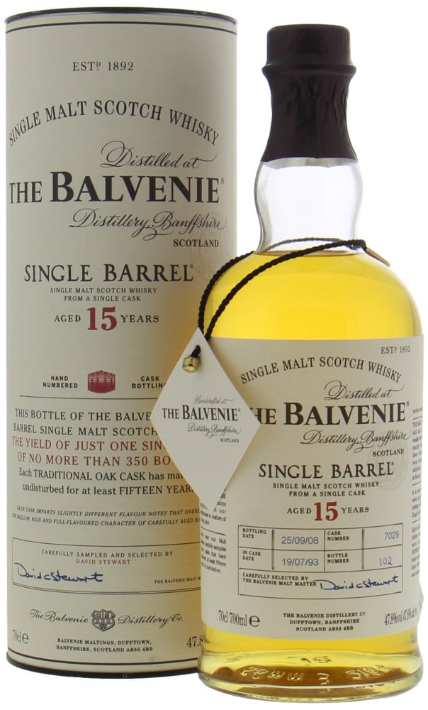 Balvenie - 15 Years Old Single Barrel 7029 47.8% 1993 10118