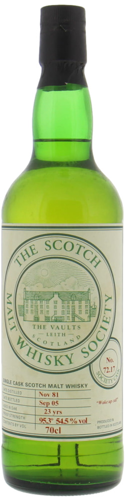 Miltonduff - 1981 SMWS 72.17 Wake up call 54.5% 1981