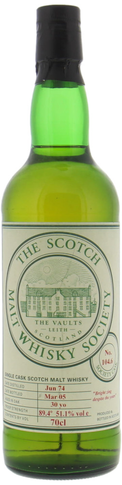 Glenburgie - 1974 SMWS 104.6 Bright zing despite the years 51.1% 1974