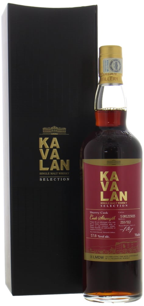 Kavalan - Sherry Cask 60th Anniversary of La Maison du Whisky Cask S081215025 57.8% NV 10148