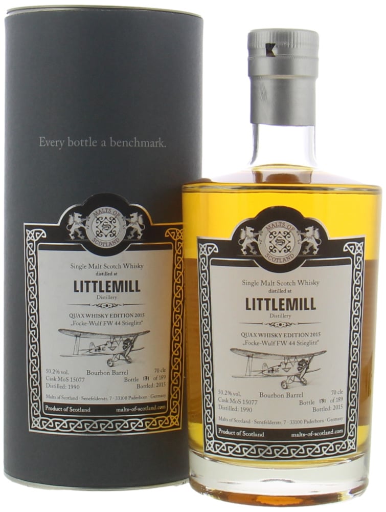 Littlemill - Malts of Scotland Cask 15077 50.2% 1990 10150