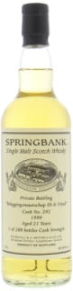 Springbank - 21 Years Old Private Cask 929 1999