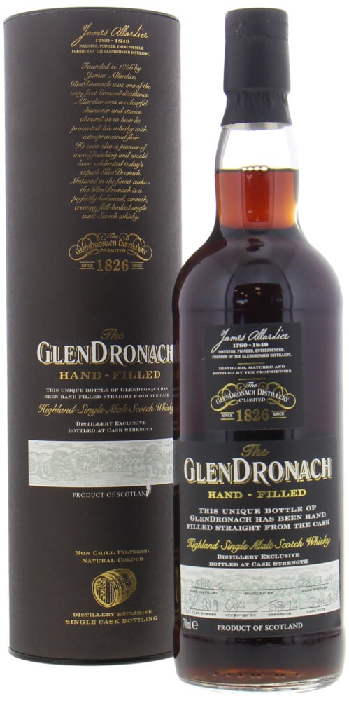 Glendronach - 25 Years Old Hand-filled at the distillery Single Cask 5086 54.7% 1992 10158