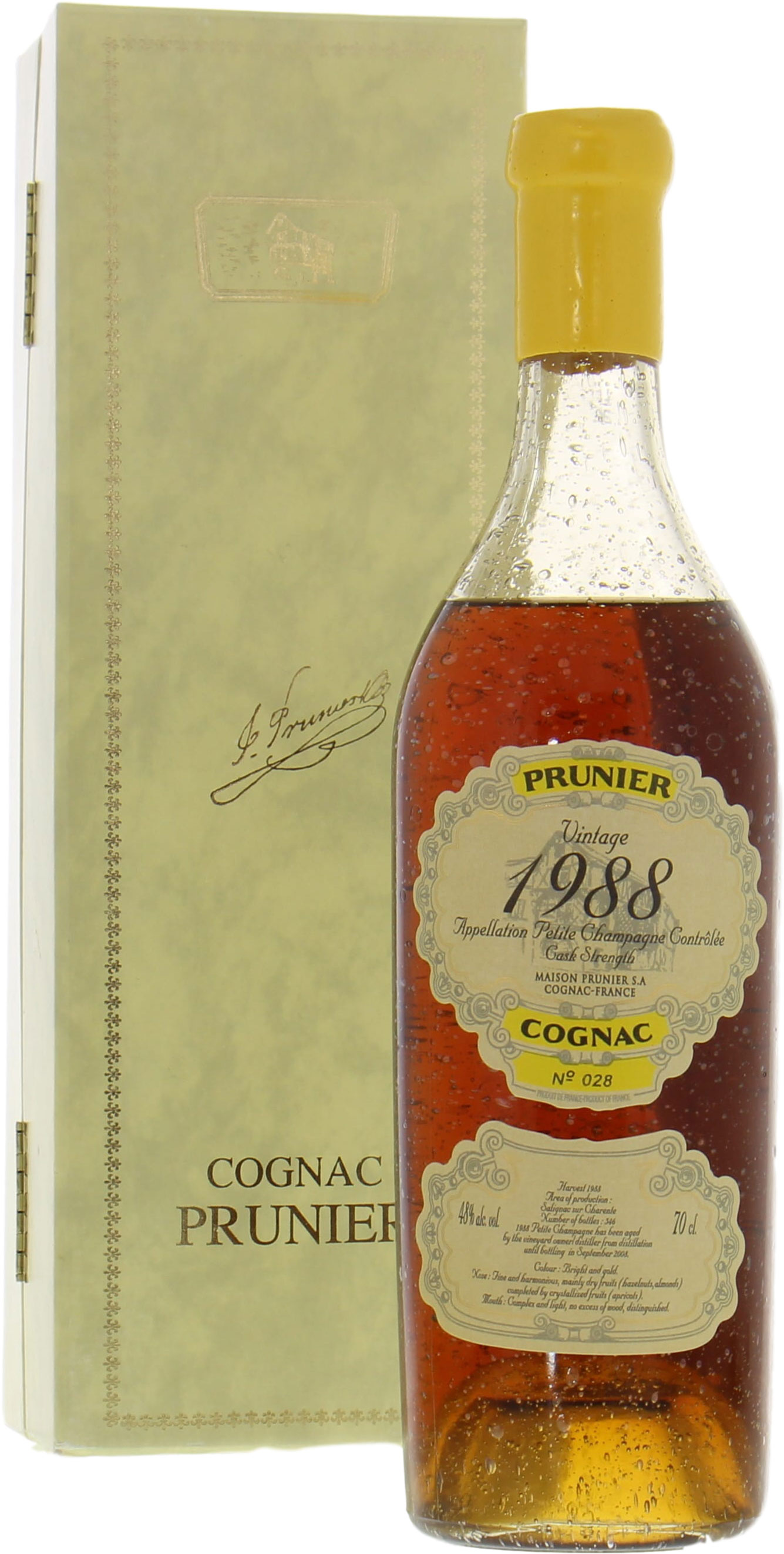 Prunier - Petite Champagne 1988 From Original Wooden Case