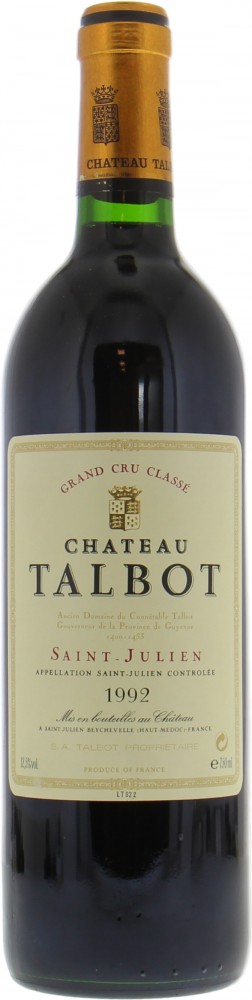 Chateau Talbot - Chateau Talbot 1992 From Original Wooden Case