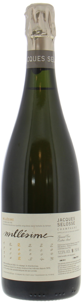 Selosse - Millesime extra brut 2002 From Original Wooden Case