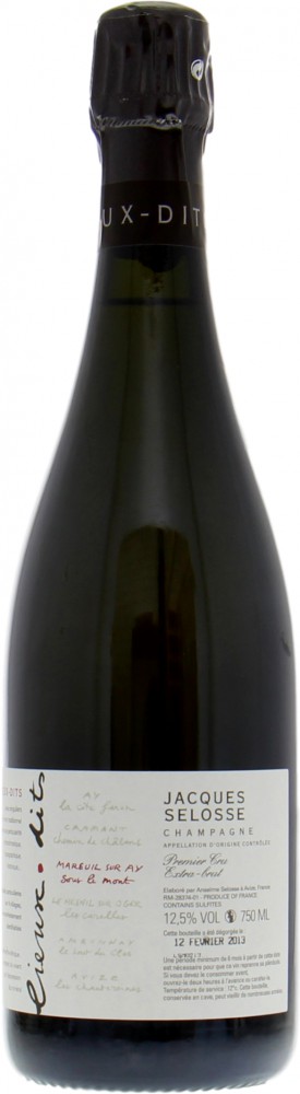 Selosse - Extra Brut Grand Cru Sous le Mont NV From Original Wooden Case