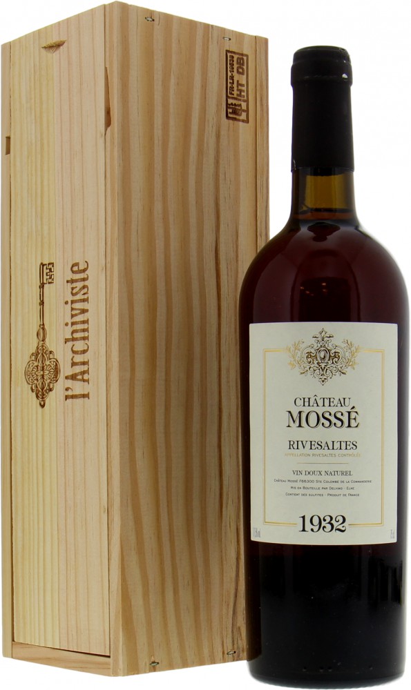 Chateau Mosse - Rivesaltes 1932 From Original Wooden Case