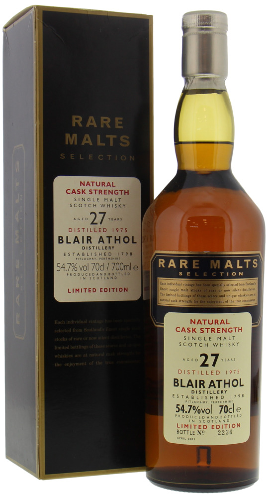 Blair Athol - 27 Years Old Rare Malts Selection 54.7% 1975 In Original Container