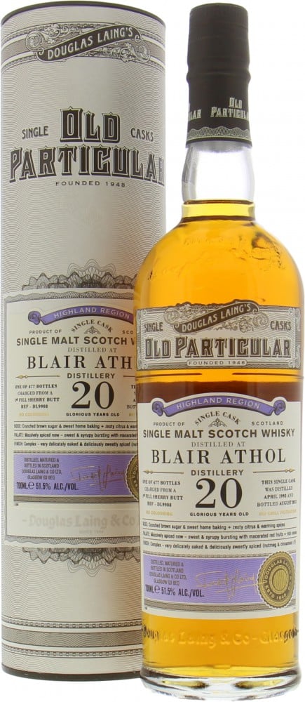 Blair Athol - 20 Years Old Douglas Laing Old Particular Cask DL9908 51,5% 1993