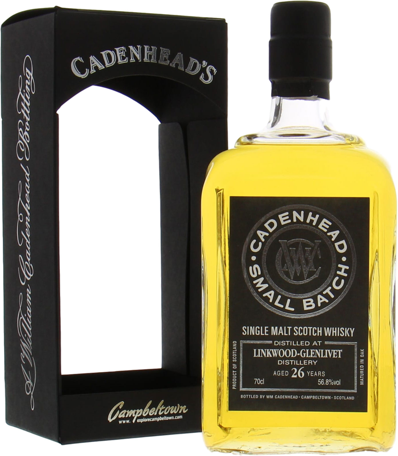Linkwood - 26 Years Old Cadenhead Small Batch 56.8% 1987 In Original Container