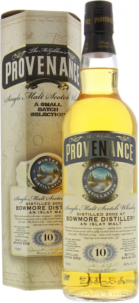 Bowmore - 10 Years Old McGibbon's Provenance Cask:DMG9574 46% 2002 In Original Container