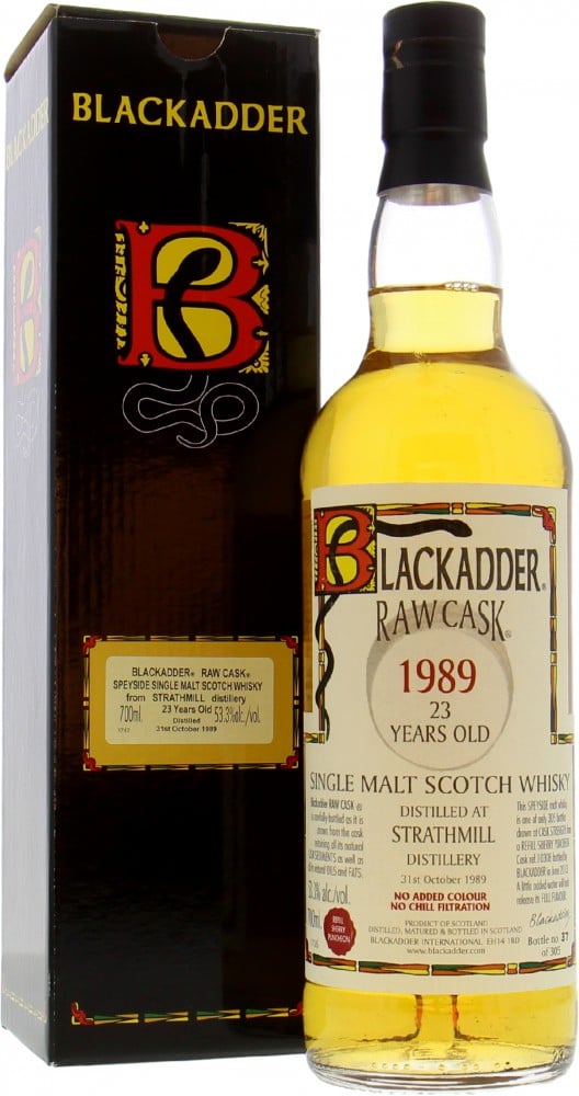 Strathmill - Strathmill 23 Years Old Blackadder Raw Cask 10308 53.3% 1989 In Original Container