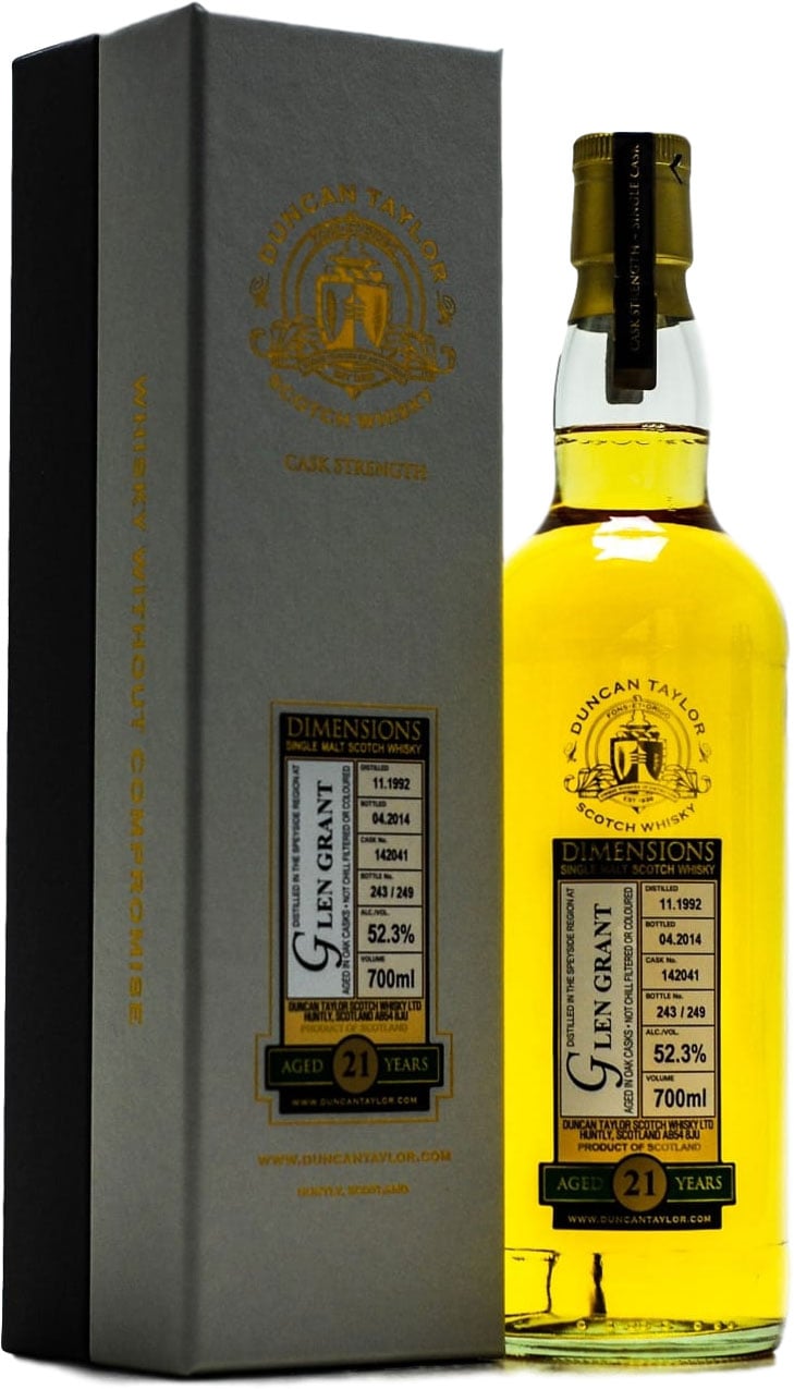 Glen Grant - 21 Years Old Duncan Taylor Dimensions Cask 142041 52.3% 1992 In Original Container