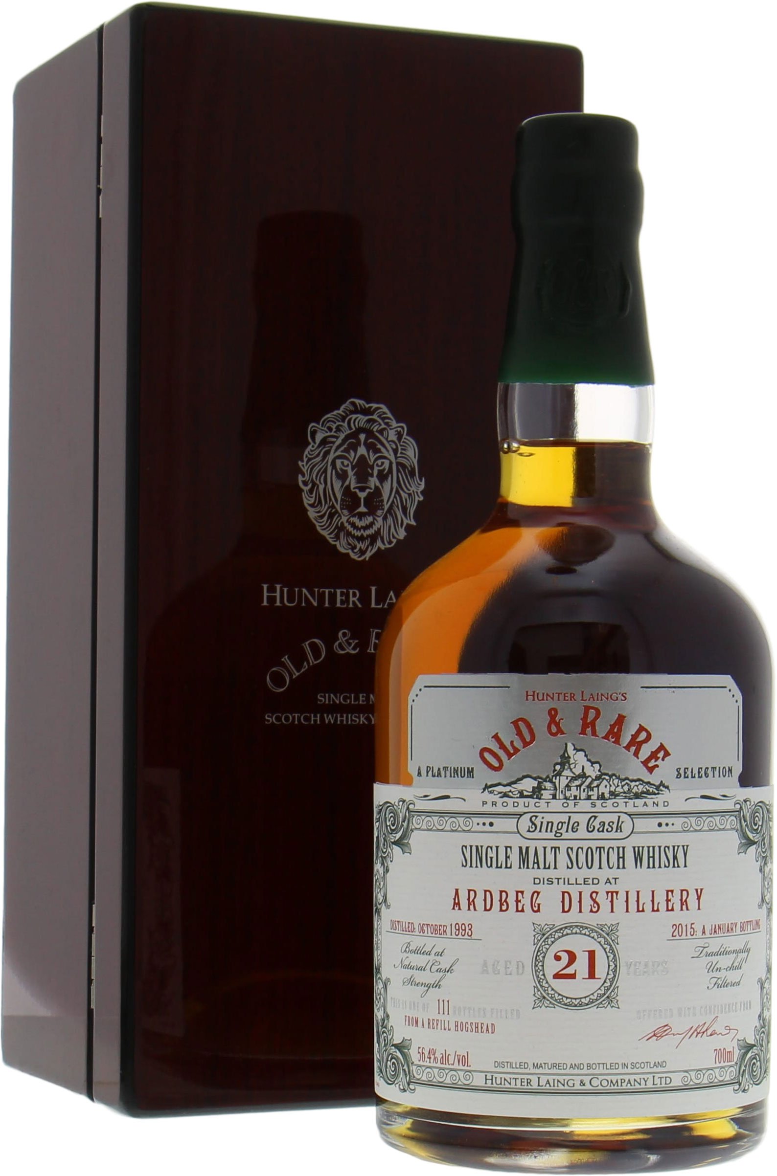 Ardbeg - 21 Years Old & Rare Platinum Selection 56.4% 1993 In Original Wooden Case