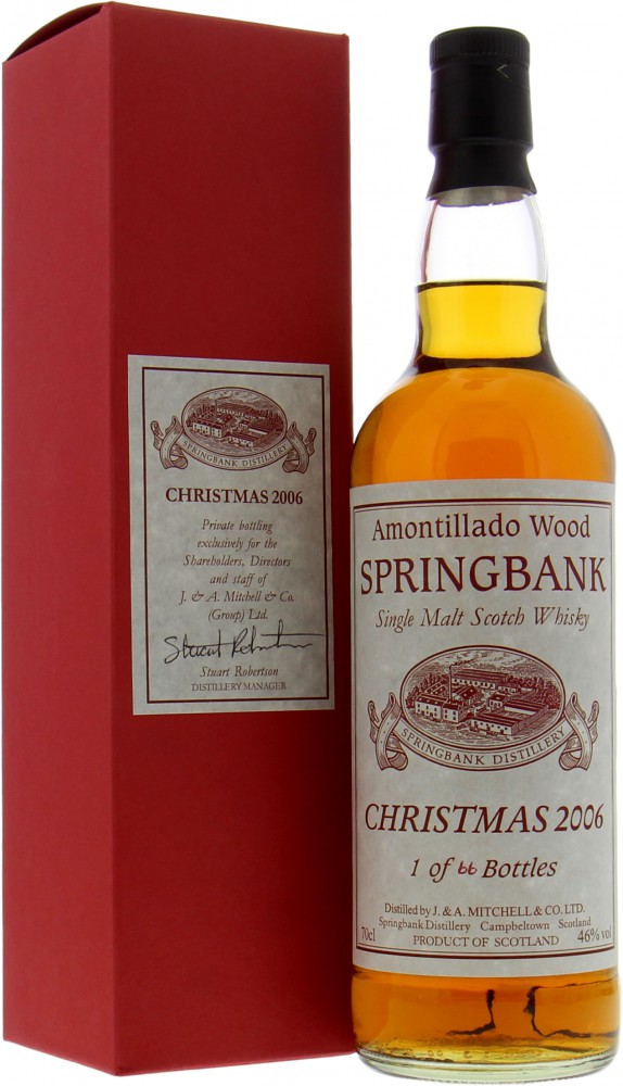 Springbank - Christmas 2006 46% NV In Original Container