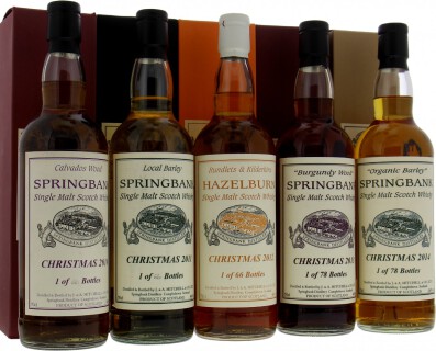 Springbank - Christmas Set of 5 bottles Editions:2010, 2011, 2012, 2013 & 2014 NV