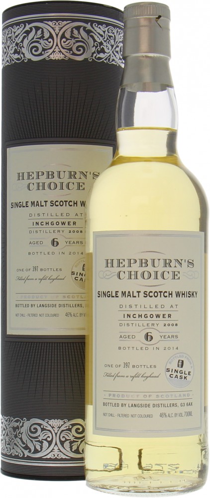 Inchgower - 6 Years Old Hepburn's Choice 46% 2008 In Original Container