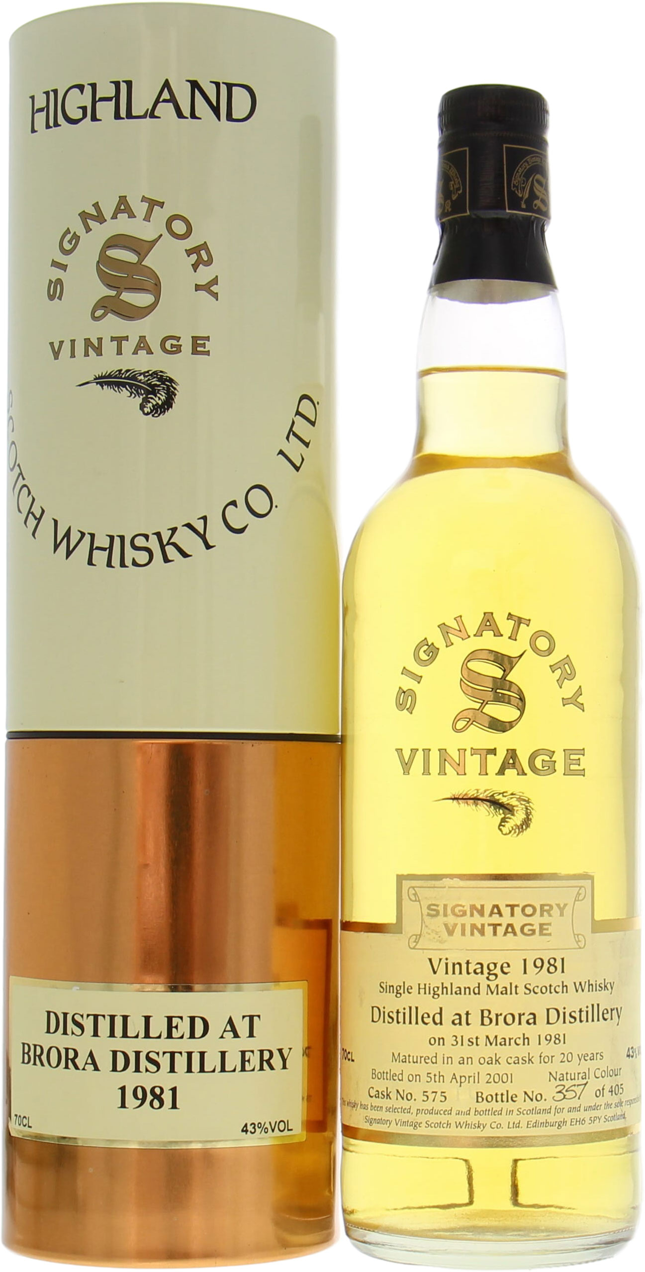 Brora - 19 Years Signatory Vintage Collection Cask 575 43% 1981