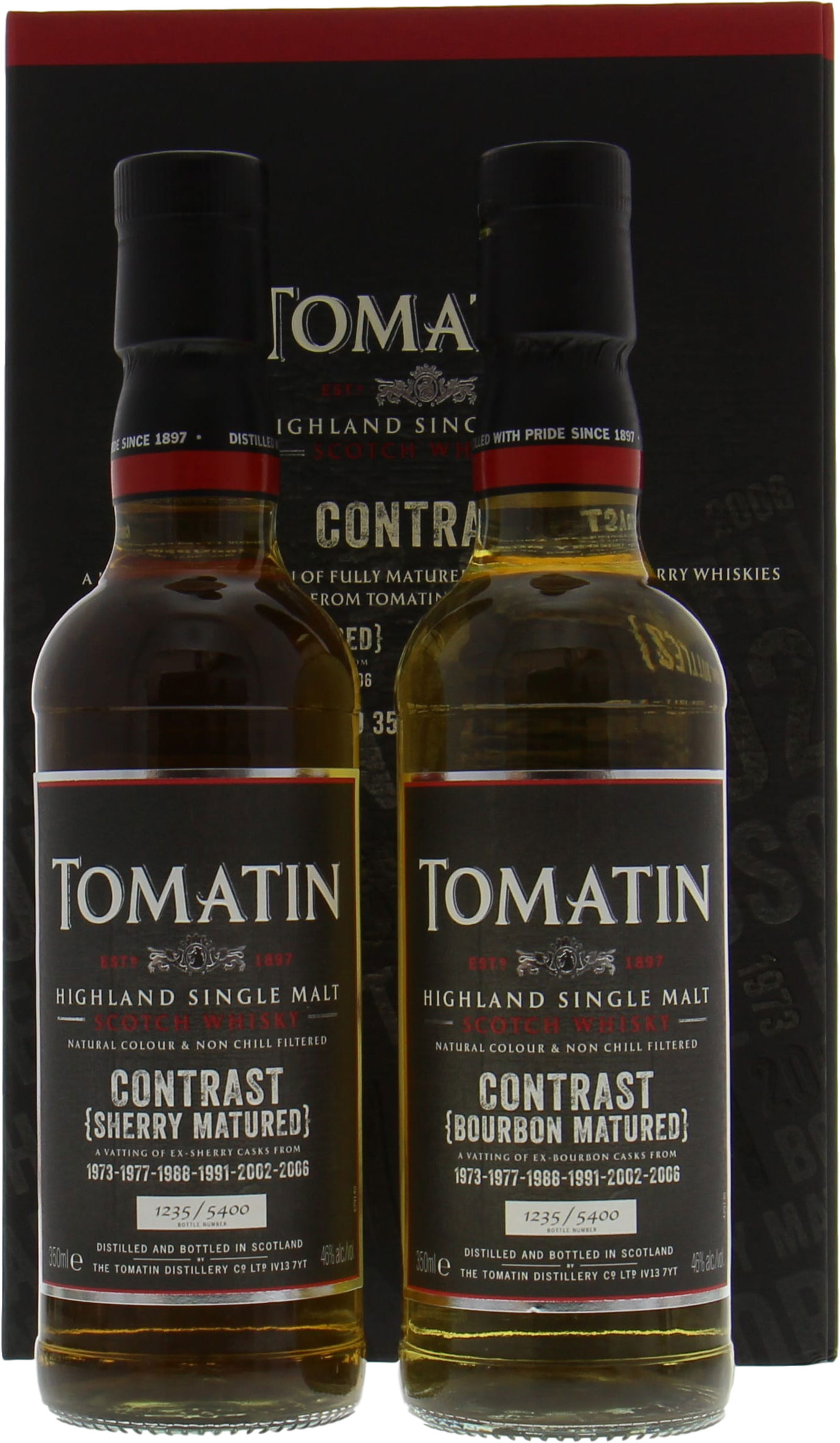 Tomatin - Contrast Bourbon & Sherry Matured Limited release 46% NV In Original Container