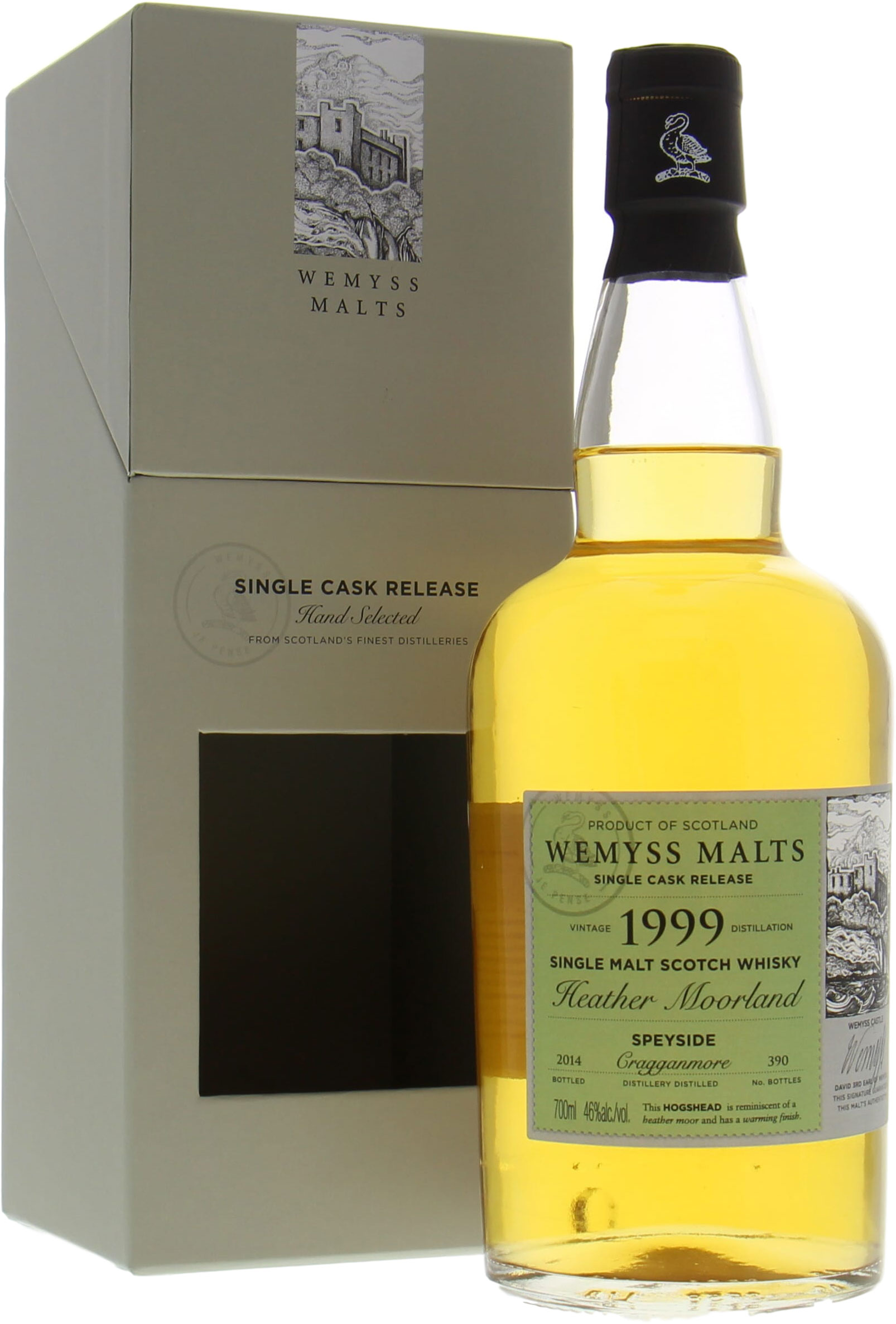 Cragganmore - Wemyss Malts Heather Moorland 1 Of 390 Bottles 46% 1999